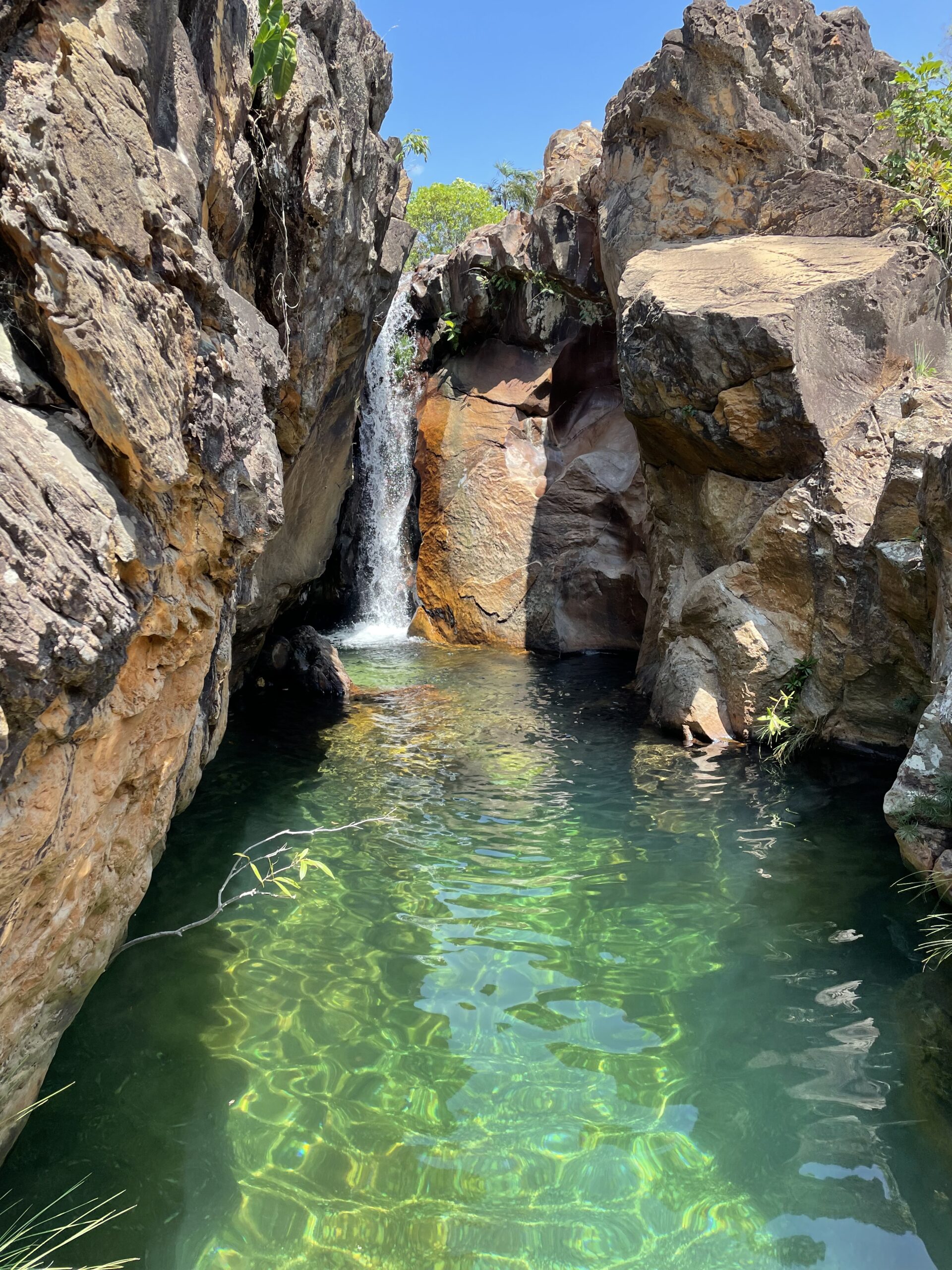 Waterfall in the heart of Chapada dos Veadeiros National Park"