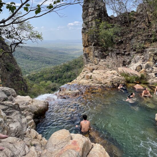 Beautiful waterfall in Chapada dos Veadeiros, Brazil